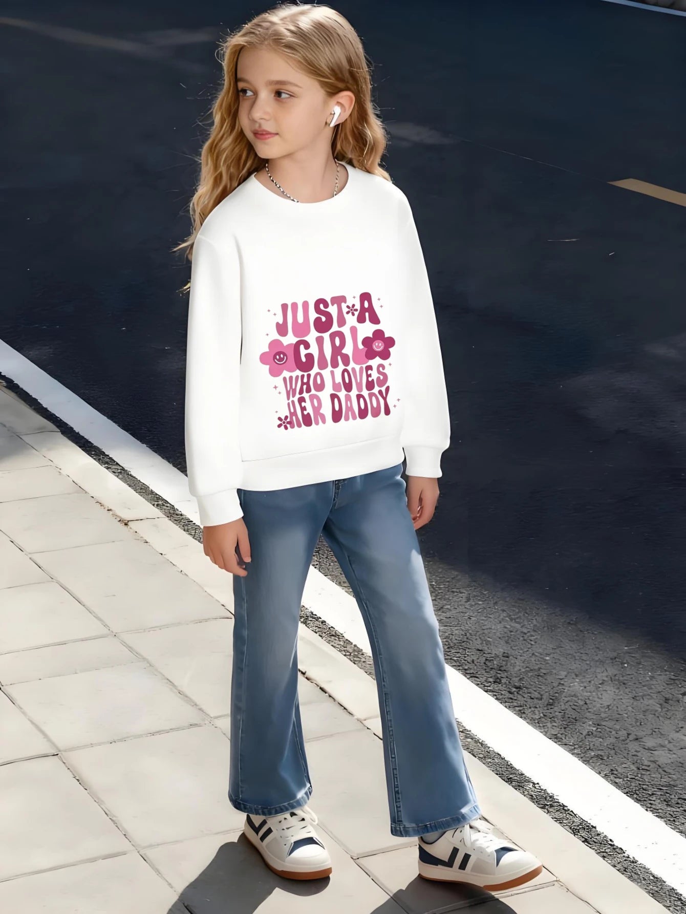 Girls “Daddy’s Girl” Knit Sweater