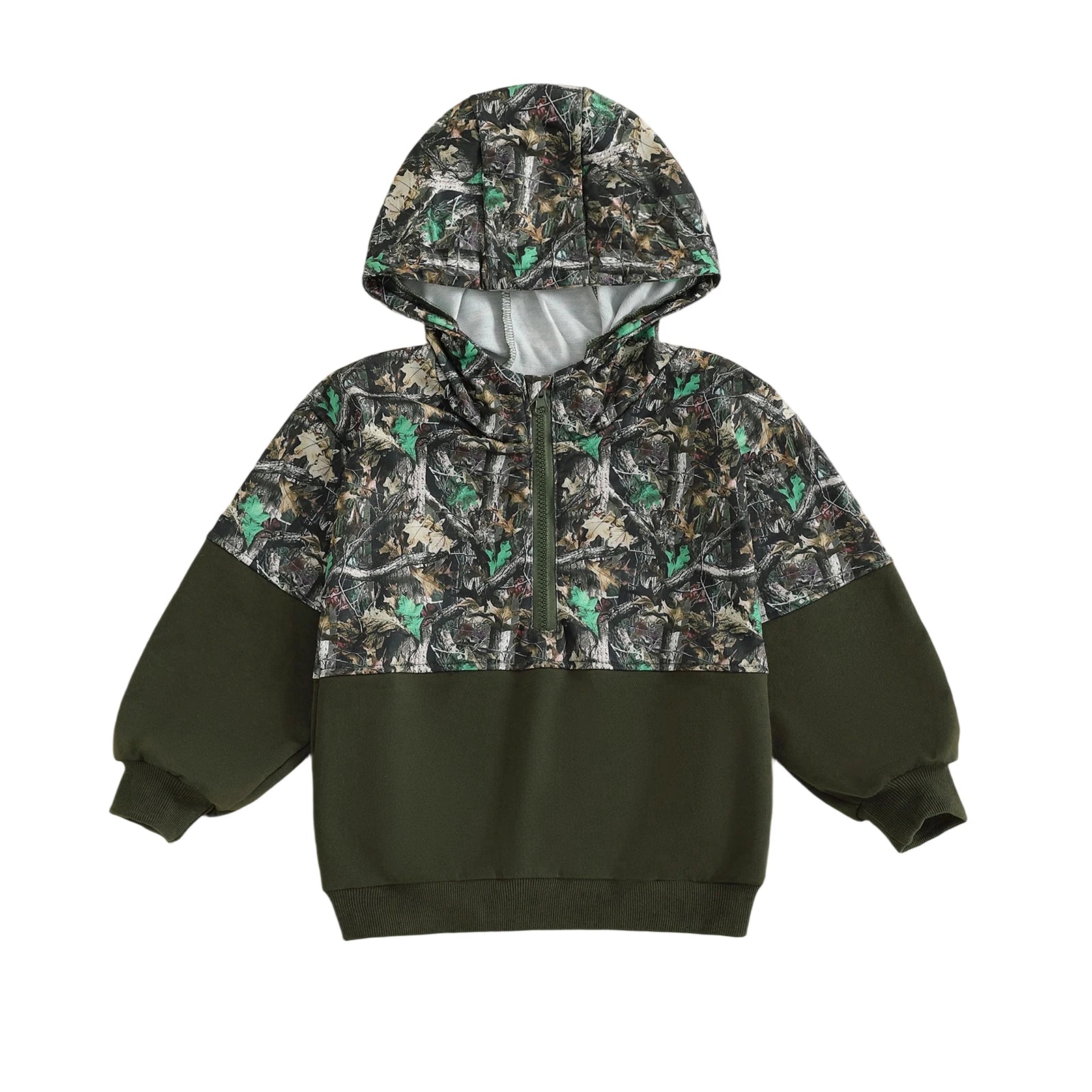 Kids Camouflage Fleece Hoodie Jacket