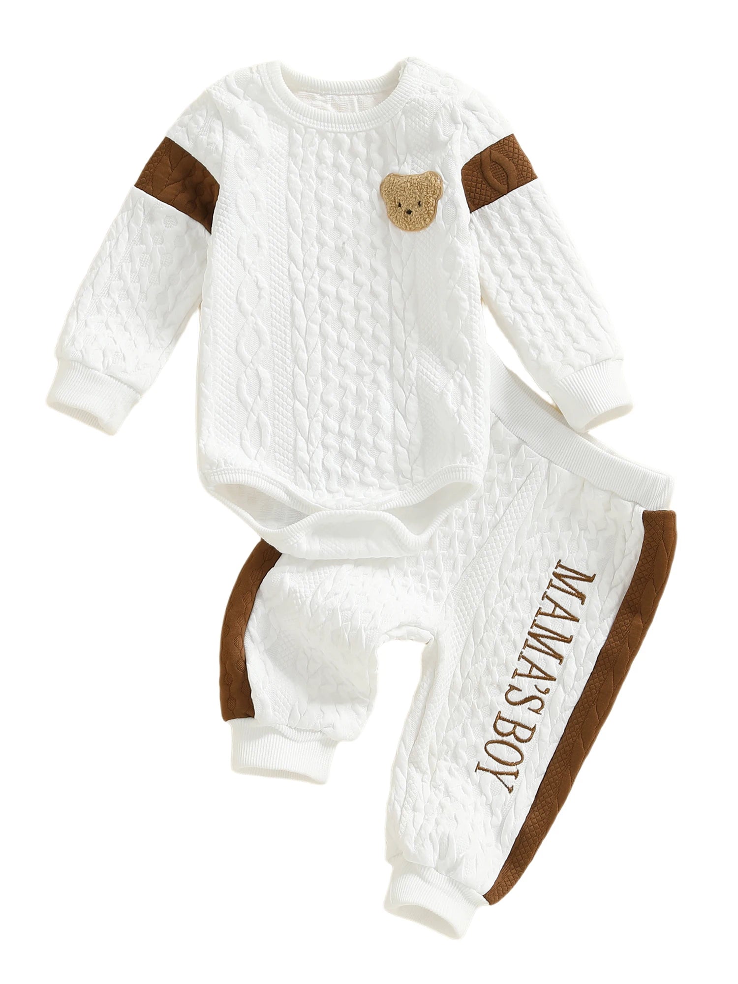Baby Knit Animal Embroidered 2-Piece Set