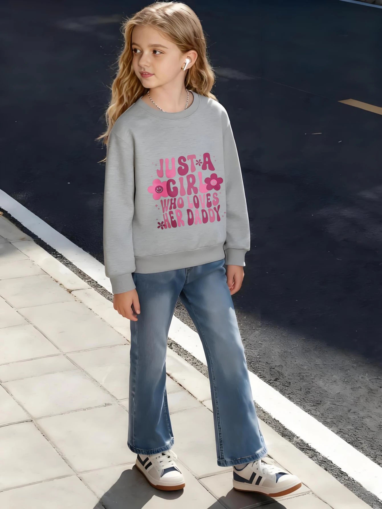 Girls “Daddy’s Girl” Knit Sweater