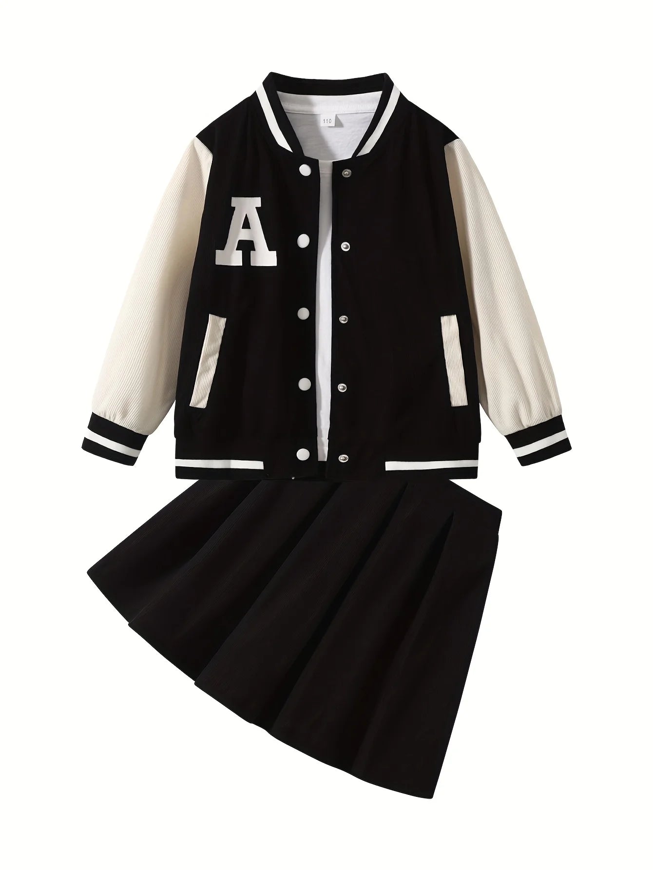Girls Baseball Jacket & Skirt Set (2-Pack)