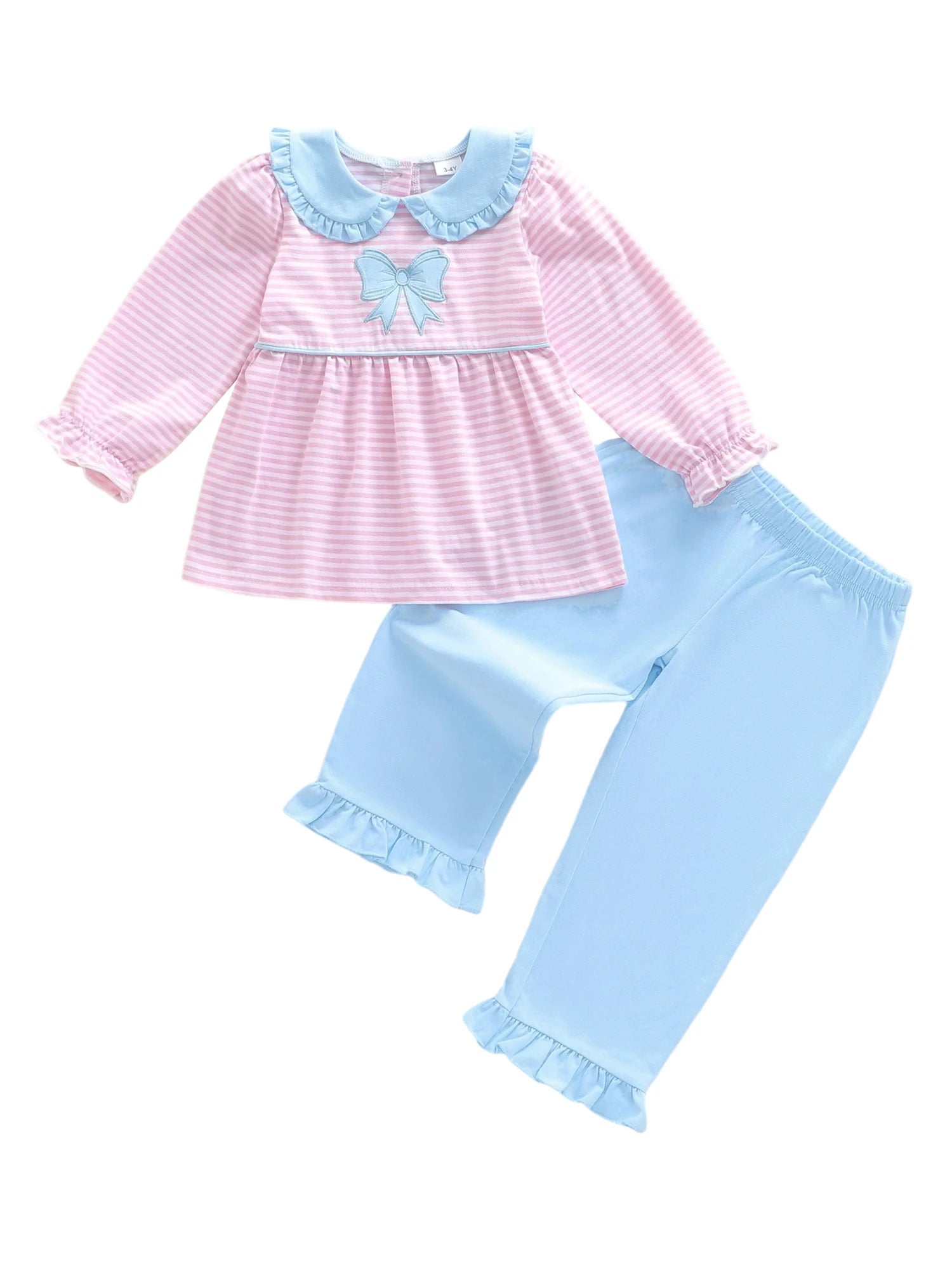 Girls Doll Collar 2-Piece Outfit