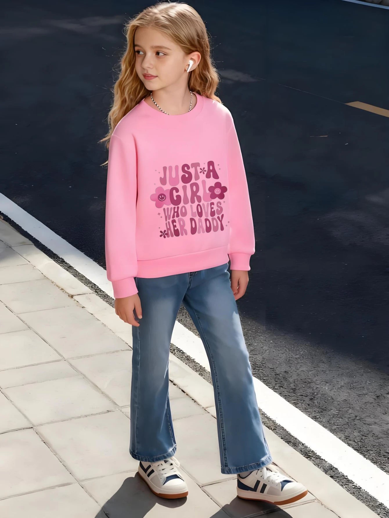Girls “Daddy’s Girl” Knit Sweater