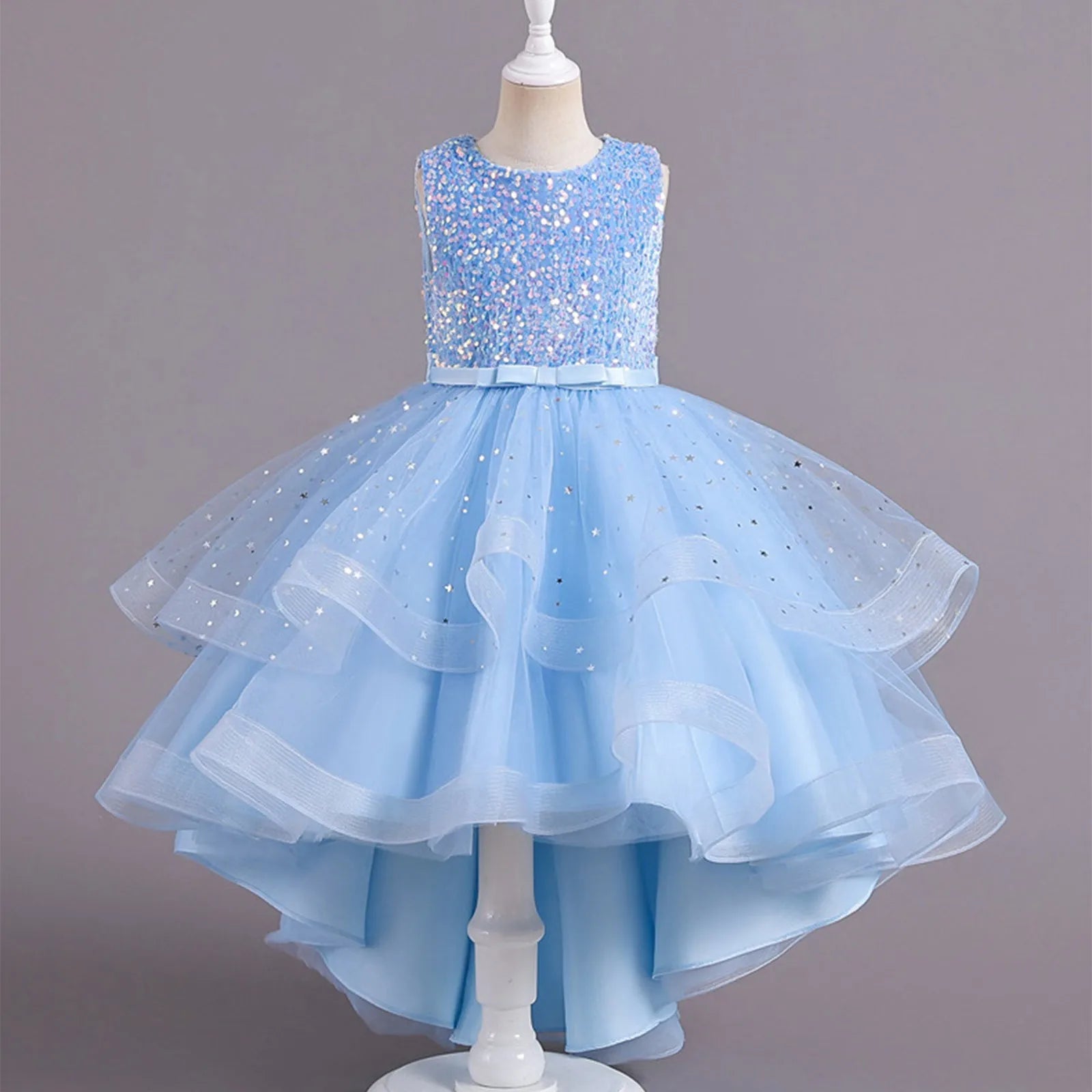 Girls Ruffled Party Ball Gown