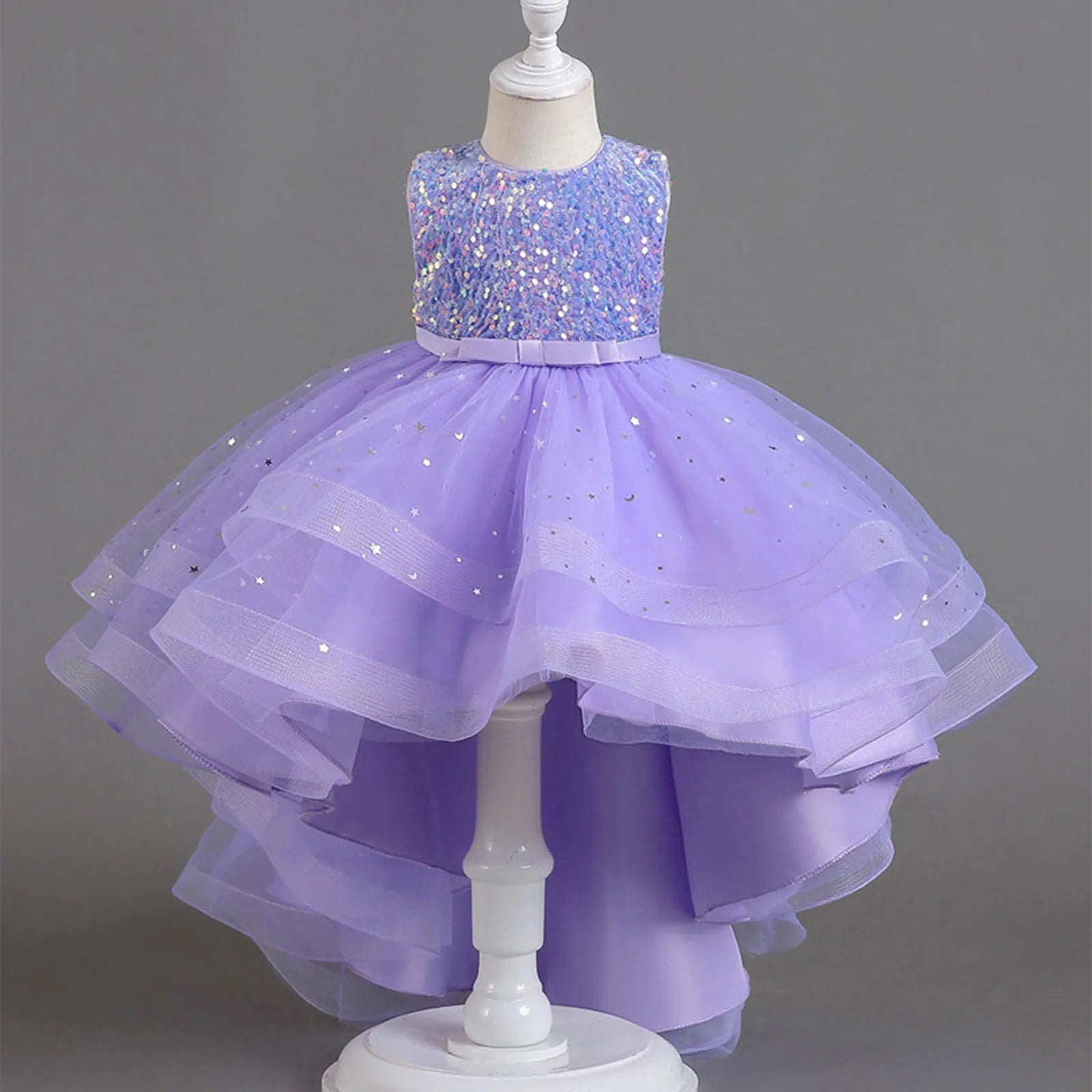 Girls Ruffled Party Ball Gown