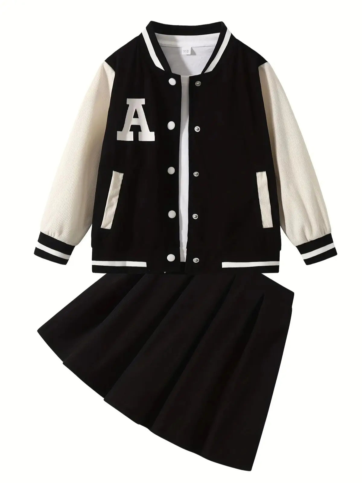 Girls Baseball Jacket & Skirt Set (2-Pack)