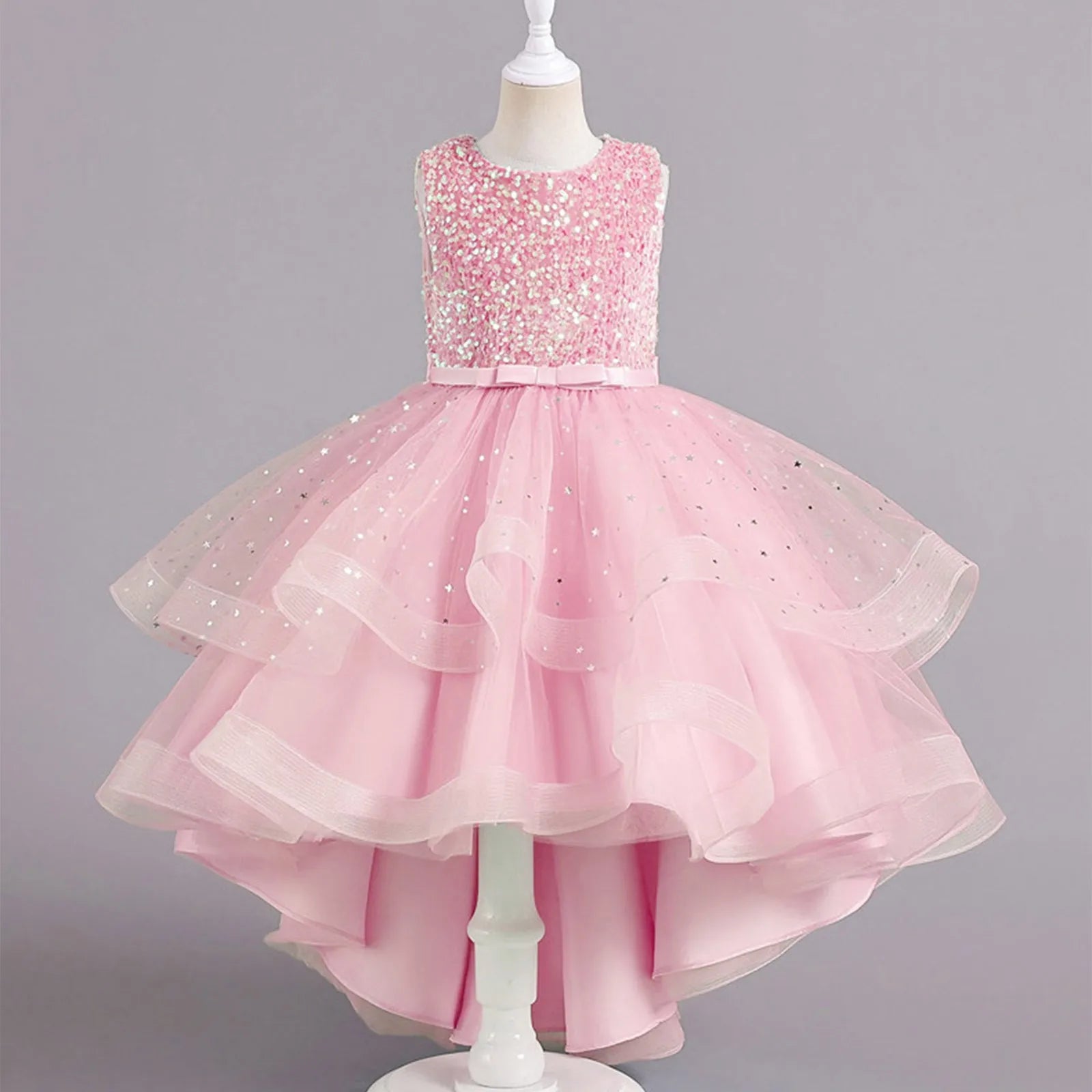 Girls Ruffled Party Ball Gown