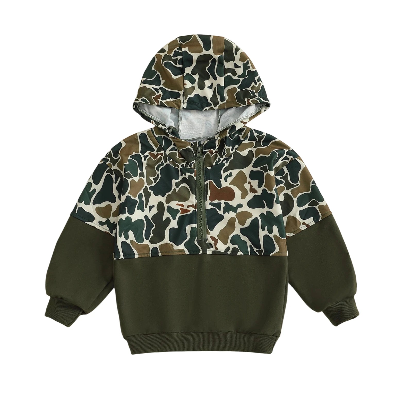 Kids Camouflage Fleece Hoodie Jacket