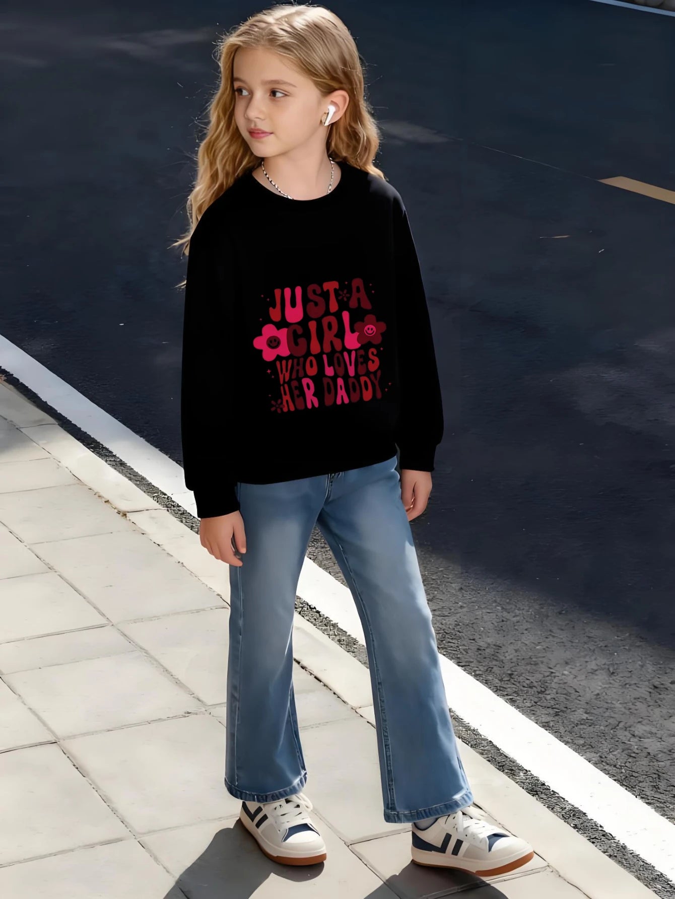 Girls “Daddy’s Girl” Knit Sweater