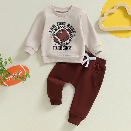 Baby Football Print Sweatshirt Set